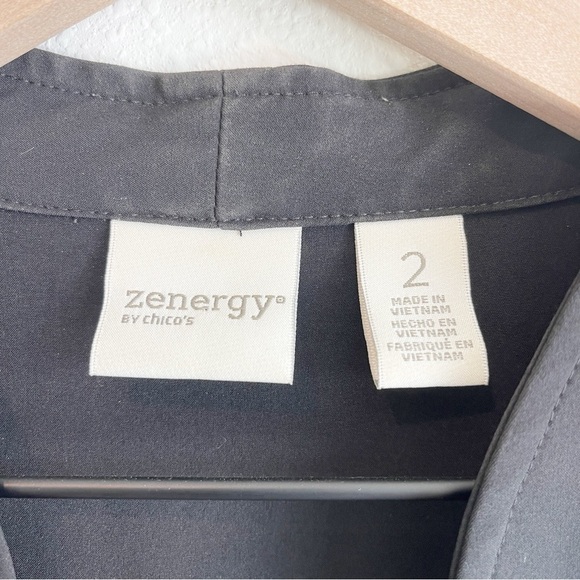 Zenergy by Chicos Womens Jacket size Small 2 leopard Print Zip Up Athletic - Picture 7 of 8